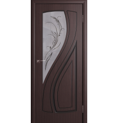 Дверь деревянная межкомнатная шпон Лаура венге Шелк